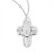 Sterling Silver Pierced Cross with Miraculous Medal - 18" Chain