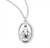 1 1/16" Miraculous Medal with a 24" Chain . Medal is all sterling silver with a 24" genuine rhodium-plated, stainless steel chain. Deluxe velour gift box included. 