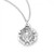 Sterling Silver Scalloped Miraculous Medal - 18" Chain