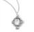 Sterling Silver Fancy Miraculous Medal with Flower Edges - 18" Chain