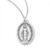 Sterling Silver Beaded Edge Miraculous Medal - 18" Chain