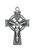Sterling Silver or Gold-over Sterling Silver Celtic Cross Crucifix Pendant - 24" Chain