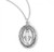 Sterling Silver Oval Lattice-Design Miraculous Medal - 18" Chain