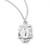 Sterling Silver Oval Miraculous Medal with Fancy Border - 18" Chain