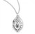 Sterling Silver Oval Fancy Edge Miraculous Medal - 18" Chain