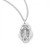 Sterling Silver Miraculous Medal with Scrolled Flower Border - 18" Chain