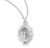 Sterling Silver Miraculous Medal with Fancy Border - 18" Chain
