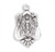 Sterling Silver Miraculous Medal Pendant. Sterling Silver Miraculous Medal comes on an 18" genuine rhodium-plated curb chain. Medal is .926 sterling silver.  Dimensions: 0.7" x 0.4" (18mm x 11mm). Pendant comes in a deluxe velour gift box and is made in the USA.

 