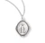 Sterling Silver Fancy-Edge Oval Miraculous Medal - 18" Chain