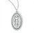 Sterling Silver Oval Miraculous Medal with Roped Edge - 18" Chain