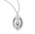 Sterling Silver Fancy Oval Miraculous Medal - 18" Chain