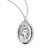 Sterling Silver Oval Beveled Miraculous Medal - 18" Chain