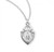 Sterling Silver Miraculous Medal with Scapular Combination Medal - 18" Chain