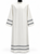 Ivory Misto Lana Alb with Woven Inserts and Shoulder Zipper