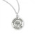 Sterling Silver or Gold-over Sterling Silver Small Round Guardian Angel - 18" Chain