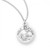 Sterling Silver or Gold-over Sterling Silver Round Holy Baptism Medal - 13" Chain