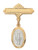 Gold-over Sterling Silver Two-Tone Miraculous Medal Bar Pin