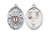Sterling Silver Oval Enameled Military 3-Way Combination Medal - 24" Chain