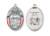 Sterling Silver Oval Military Enameled 3-Way Combination Medal - 24" Chain