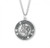 Sterling Silver Round St. Christopher Military Medal - 24" Chain