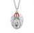 Sterling Silver Marines Shield Red, White & Blue Miraculous Medal - 24" Chain