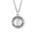 Sterling Silver Round St. Christopher Army National Guard Medal - 24" Chain
