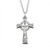 Sterling Silver Celtic Cross Crucifix Pendant - 24" Chain