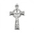 Sterling Silver Celtic Crucifix Pendant on 24" Chain. 24" Genuine rhodium plated endless curb chain.Dimensions: 1.7" x 1.0" (44mm x 26mm). Weight of medal: 5.1 Grams. Made in USA. Deluxe velvet gift box.