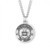 Sterling Silver Round St. Michael Air Force Medal - 24" Chain
