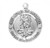 Sterling Silver Round St. Michael Army Medal - 24" Chain
