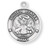 Army BACK ~ Sterling silver 15/16" St. Michael Medal. Medal has St Michael depicted on the front and the back of the medal is the United States Army Force symbol.  Sterling silver St. Michael Medal comes on a genuine rhodium-plated stainless steel 24"chain.  A deluxe velour gift box is included