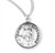  Medal comes on a 20" genuine rhodium plated curb chain.