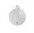 Sterling Silver Round St. Anne Medal - 18" Chain