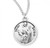 Sterling Silver Round St. Brigid Medal - 18" Chain