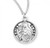 Sterling Silver Round St. Clare Medal - 18" Chain