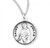 Sterling Silver Round St Julia Medal - 18" Chain