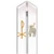 White Lucia Priest Overlay Stole with Lamb & Chi Rho Design