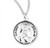 Sterling Silver Round St Joan Medal - 18" Chain