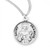 Sterling Silver Round St Francis Medal - 20" Chain