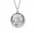 Sterling Silver Round St. Jerome Medal - 20" Chain