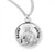 Sterling Silver Round St. Justin Medal - 20" Chain