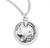 Round Sterling Silver St. Lawrence Medal - 20" Chain