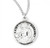 Sterling Silver Round St. Margaret Medal - 18" Chain