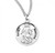 Sterling Silver Round St. Martha Medal - 18" Chain