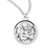 Sterling Silver Round St. Martin de Porres Medal - 20" Chain
