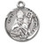 Saint Nicolas Medal ~ Solid .925 sterling silver Saint Nicholas round medal-pendant. Saint Nicholas is the Patron Saint of bakers, captives, children, merchants, and pawnbrokers.  A 20" Genuine rhodium plated curb chain and a deluxe velvet gift box are included. Made in the USA. Engraving Available.