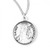 Sterling Silver Round St. Patricia Medal - 18" Chain