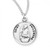 Sterling Silver Round St. Philomena Medal - 18" Chain