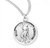Sterling Silver Round St. Sebastian Medal - 20" Chain