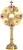 24K Gold-Plated Monstrance with Oxidized Silver Accents – 28" H
